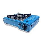 Questo gas portatile offre la massima libertà di utilizzo e portabilità. Viene fornito con una pratica valigetta per il trasporto, che ti permette di portarlo con te ovunque e goderti la cucina all'aperto senza restrizioni.