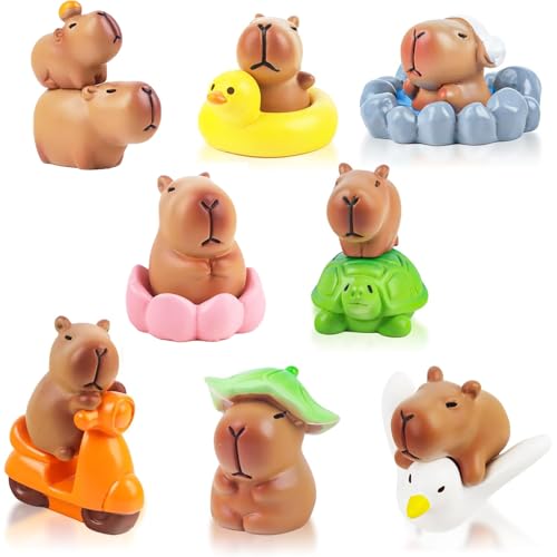 JINJUMEI Mini Capybara Resin Set – Adorable Desktop Decor JINJUMEI Mini Capybara Resin Set – Adorable Desktop Decor