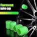12PCS Fluorescent Car Tire Valve Stem Caps, Luminous Wheel Valve Tire Air Cover, Illuminated Dustproof Corrosion Resistant, Auto Accessories Fit for Motorcycles, SUV, Trucks, Bicycles (Green/12PCS)