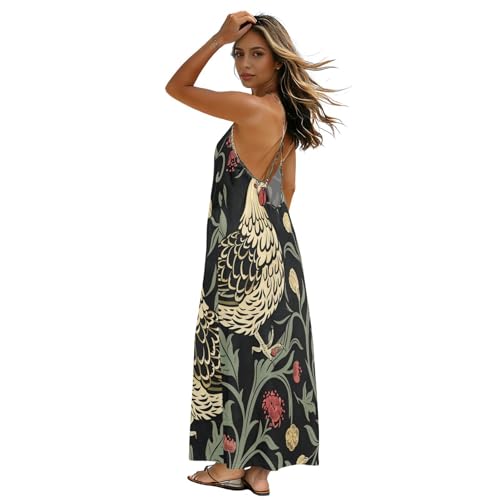 Robe caraco légère dos nu anti-chaleur imprimé rouge foncé pour morphologie M