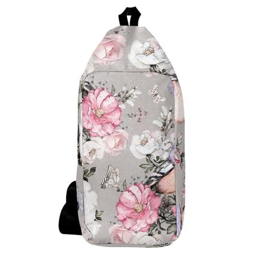 Sac à dos pour homme et femme à motif papillon et rose multicolore
