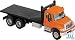 INTERNATIONAL(R) 7600 3-AXLE FLATBED TRUCK - ASSEMBLED -- ORANGE CAB, BLACK FLATBED
