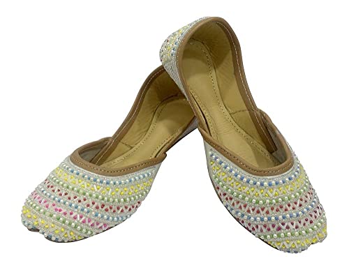 Punjabi Juttis for Girls Mojari Toddler/Little Kid/Big Kid Party Shoes Formal Beaded Jutti Girls Dress Slip on Juti2