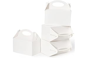 Mini White Party Favor Boxes Set: 25 Pack