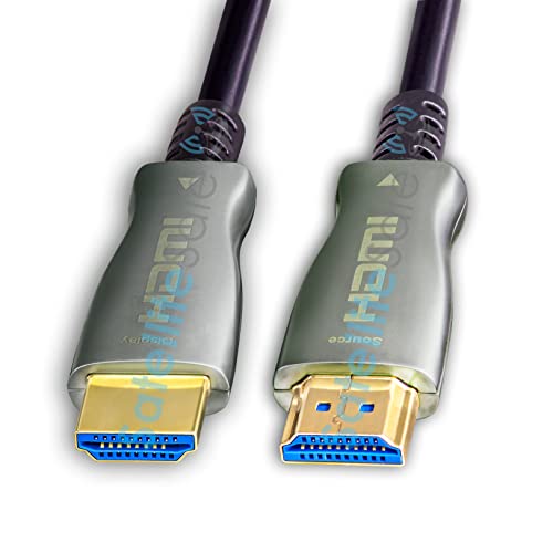Satellitesale Digital High-Speed Hdmi 2.0 Fiber Optic Cable 4K/60Hz 18Gbps Black 2160P Universal Wire Pvc Cord 50 Feet #TOP2