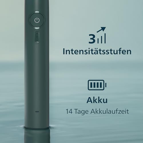 Philips Sonicare Series 3100 Elektrische Zahnbürste - Schallzahnbürste mit Drucksensor, 3 Intensitätsstufen, EasyStart, SmarTimer, 14 Tage Laufzeit, Reiseetui, Dunkelgrün, HX4033/26, [Neu] 5