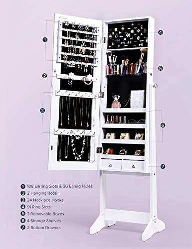 Nicetree Jewelry Cabinet with Mirror - Image 2