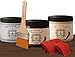 Retique It Wood Finish Countertop Kit – GO Beyond Faux Wood with Paintable Liquid Wood Based Primer and Gel Stain - Graining Tools Included (Countertop Kit, Dark Oak)