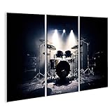 islandburner Bild auf Leinwand Schlagzeug Drum Set Stage 