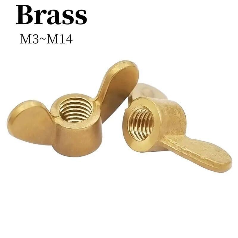 Wing Nuts,Wing Nut Fasteners,Parts Butterfly Nut,Wing Nuts,Wing Nut Fasteners,Parts Butterfly Nut,10pcs M3 M4 M5 M6 M8 M10 M12 M14 Brass Wing Nuts Copper Butterfly Nuts Hand Tighten Nut Hand Nut,(10pc