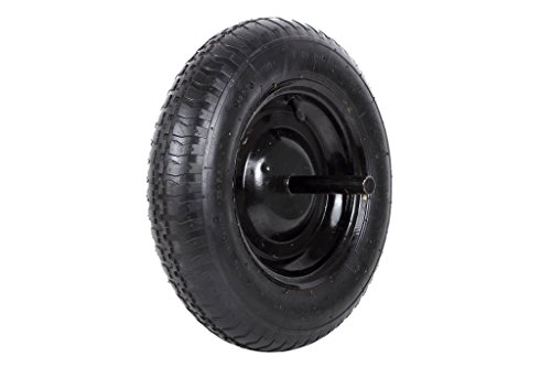 Rueda para Carretilla Neumática | con Varillas | Color Negro | Rueda de Obra
