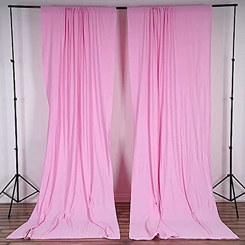 Balsacircle 10 Ft X 10 Ft Pink Polyester Photography Backdrop Drapes Curtains Panels - Wedding Decorations Home Party Reception Supplies #TOP3