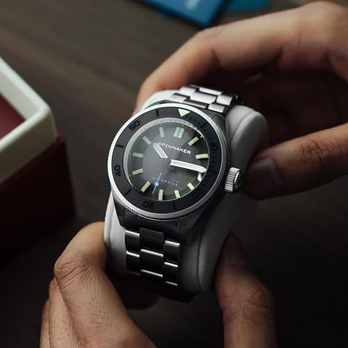 Image of Spinnaker Piccard Men's Automatic Dive Watch - Seiko NH35 Movement, Stainless Steel Case, Sapphire Crystal, 550m Water Resistant, Stainless Steel Bracelet, SP-5098