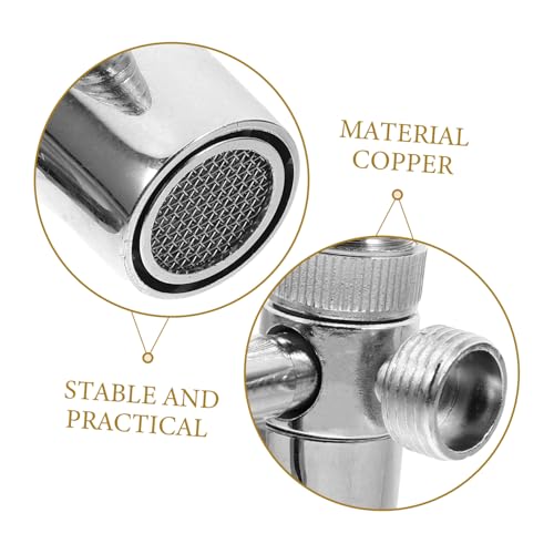 Adaptador de tubería de agua Uonlytech de cobre con desviador de ducha portátil de 3 piezas 6