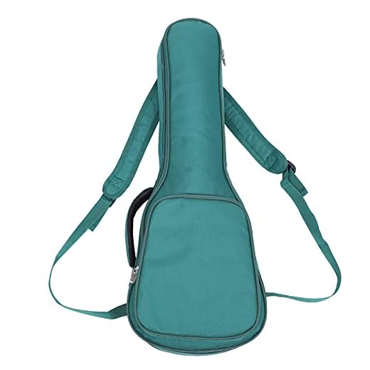 Holibanna Ukulele Case Bag- Slitlig Färgglada Ukulele Fall Ryggsäck Med Förvaring Justerbar Axelrem 10Mm Stor Kapacitet Stacka Svampade Vattentät 26/ 27In ( Grön )