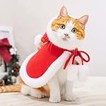 Disfraz Navidad para Perros Gatos, Accesorios Ropa Navideño Manto de Mascota, Capa con Capucha Traje Decoración Navideña, Regalo Collar Roja Disfraces Navideños Abrigo Cabo para Perro Gato Pequeños 3 Disfraz Navidad para Perros Gatos, Accesorios Ropa Navideño Manto de Mascota, Capa con Capucha Traje Decoración Navideña, Regalo Collar Roja Disfraces Navideños Abrigo Cabo para Perro Gato Pequeños