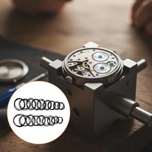 FNANJWQ 180 Pcs O Ring Watch Gasket Rubber Seal 18 Sizes Watch Back Replacement O Ring Gasket Rubber Watches Sealing Rings for Watches Repair - Thumbnail 6