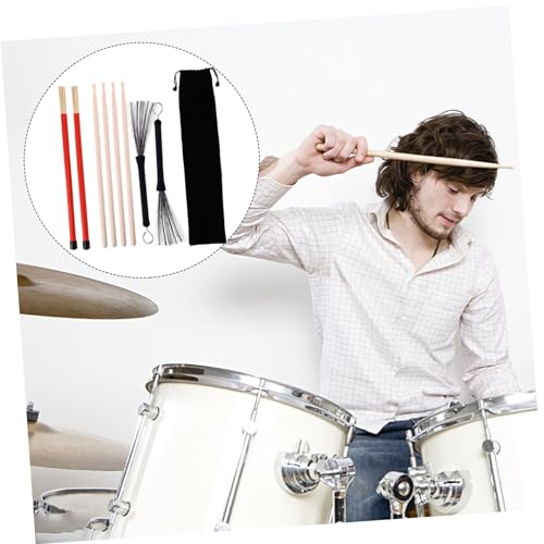 Kit de accesorios para batería SUPVOX 9 piezas con baquetas y brochas para niños y adultos miniatura 5