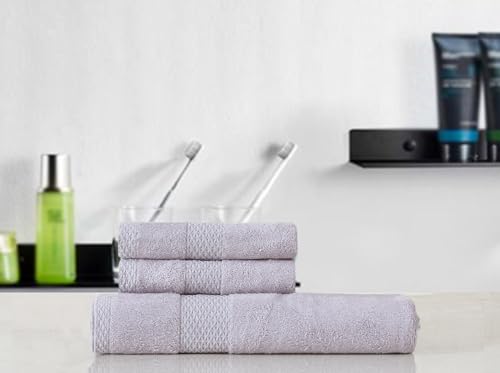 Image of 100% Natural Bamboo Towel 550 GSM 3 Pcs Towel Set (1 Bath75X150 +2 Hand 40x60) (Sea Sand)