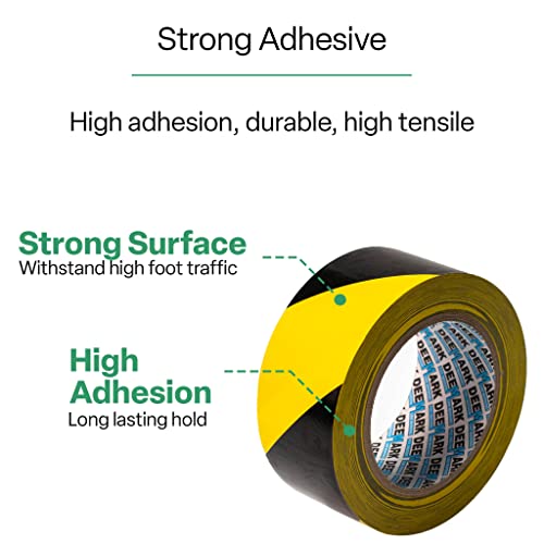 Shadow Foam PVC Floor Marking Tape 50mm x 33M | Heavy Duty Vinyl Safety Tape for Floor Lines & Hazard Marking | Industrial, Warehouse, Workshop & Shop Use (Yellow, Single Roll)