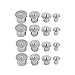 Steel Dowel Centre Points for Wood Joinery, Chrome Plated Alignment Tools, 16 Pcs Set (6mm 8mm 10mm 12mm) for Woodworking Dowel Joints