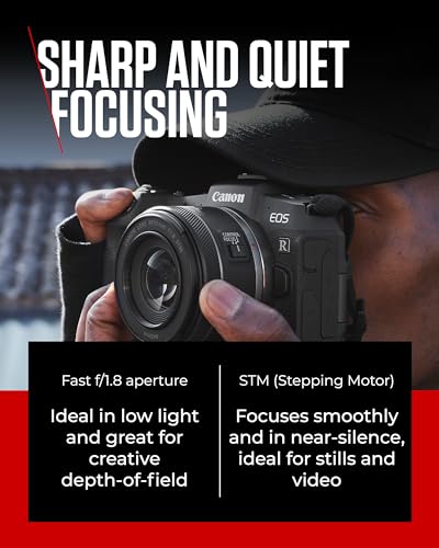 Canon RF 50mm F1.8 STM Lens | Compact and Lightweight, Fast F1.8 Aperture, Compatible with all Canon EOS R Series Cameras, Black - Image 2