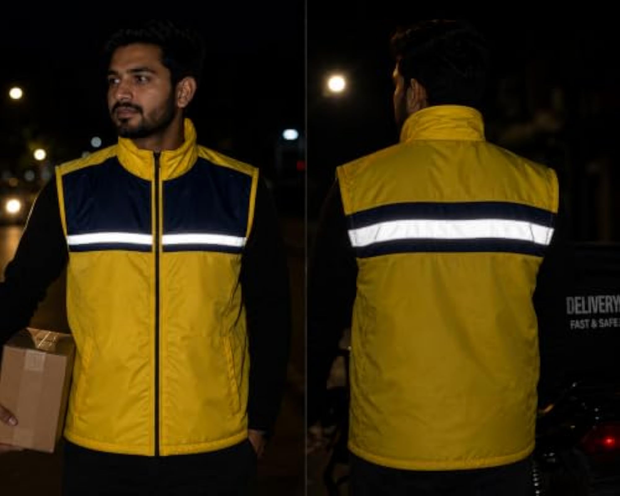 High-Visibility Reflective Jacket for Delivery Partners
