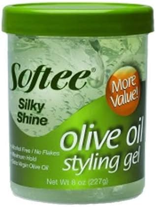 Softee Silky Shine Olive Oil Styling Gel, 8 Oz