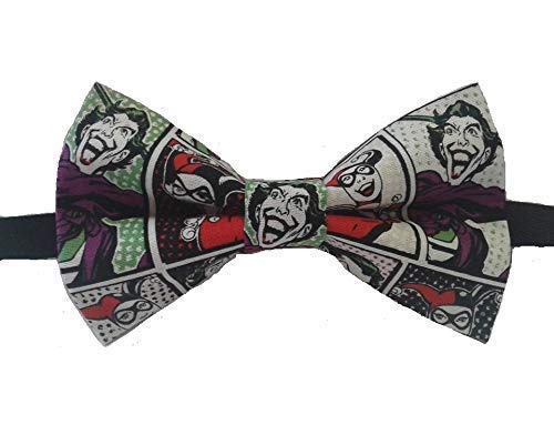 Joker and Harley Quinn Bow Tie Pretied Various Sizes, Big and Tall, Adult, Ages 5 to 12