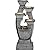Ultym 40.5" Outdoor Fountain, Four-Column & Bowls Water Feature with LED Lights, Modern Resin Soothing Cascading Waterfall for Patio, Backyard, Garden or Porch