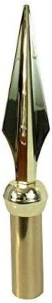 Gold Brass Flat Spear for Indoor or Parade Flagpole Finial Topper