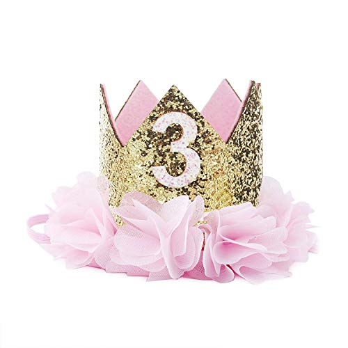 COUXILY Cappellino Compleanno 1 Anno Fascia Tiara