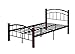 Hodedah Complete Metal Platform Bed with Headboard and Footboard in Twin Size