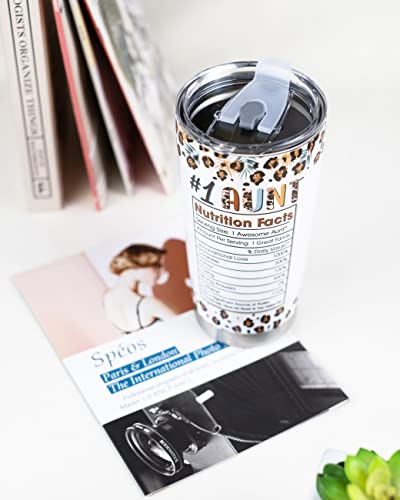 Aunt Gifts - Gifts For Aunt From Niece, Nephew - Mother Day, Birthday Gift For Aunt, New Aunt, Aunties - Best Aunt Ever Gifts, Aunt Announcement, Auntie Gifts Set - Tumbler 20 Oz & Aunt Keychain #TOP3