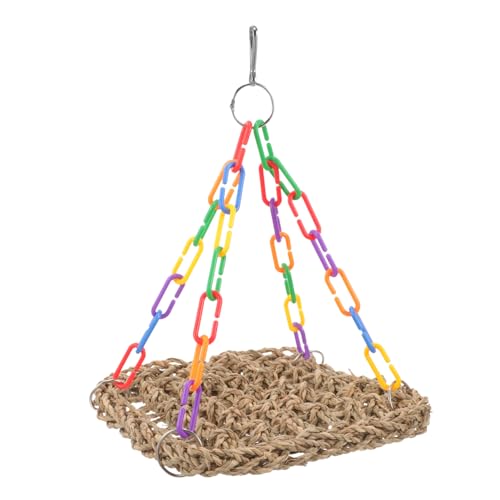 Toyvian Parrot Hammock Swing Mat Durable Bird Climbing with Simple Design for Parrots and Birds Prevents Boredom Easy to Hang Cages for Active Playtime and Resting
