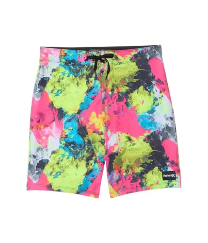 Short de bain aquarelle Hurley pour garçon grand enfant bleu