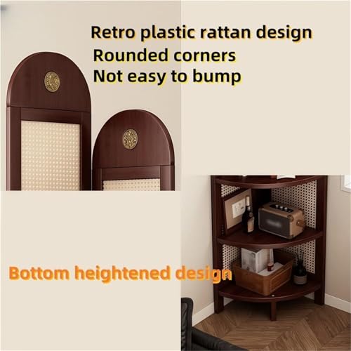 Estantería esquinera para libros resistente y elegante con arco 5