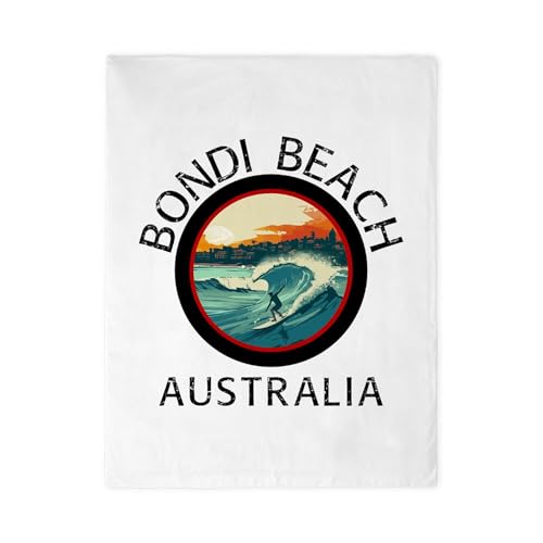 CafePress Bondi Beach Australia (with Black Lettering) Twin Duvet Cover, Printed Comforter Cover, Unique Bedding,