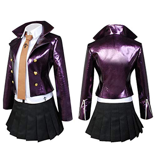 Danganronpa Costume Kirigiri Kyouko Cosplay JK Uniform Girl Bar Woman Carnival Skirt Suit Halloween Costume Outfit(M, 5-Piece Set)