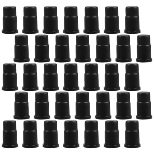 35 Pcs Black ABS Caster Socket Sleeves for Stem Casters