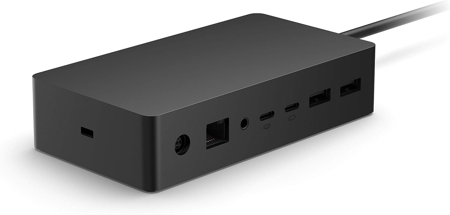 Stacja dokująca do Microsoft Surface A1917 (Dock 2) wraz z zasilaczem 199 W – kompatybilna z Surface Pro 7/8/9, Surface Laptop, Surface Go, Surface Book – oryginalny Microsoft Dock