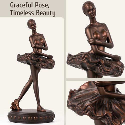 Figurita Bailarina Estatua Escultura de Resina Vintage miniatura 5