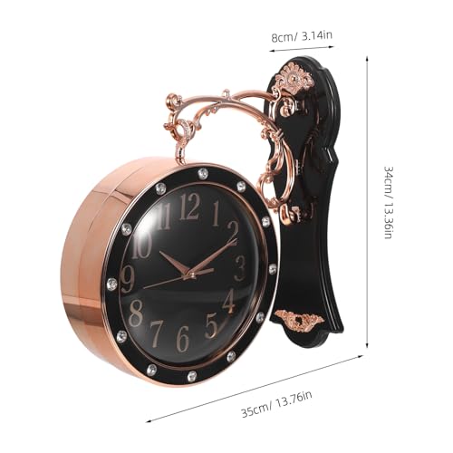 Horloge murale double face noire silencieuse pour optimiser l'espace du bureau - 3