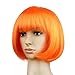 Dasbayla Cosplay Short Straight Bob Wigs with Bangs for Costume Ball Rave Party (Orange)