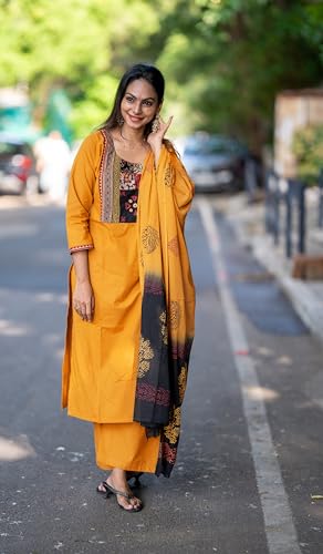 Image of ANNI Designer Women's Rayon Viscose Printed Straight Kurta with Pant & Dupatta