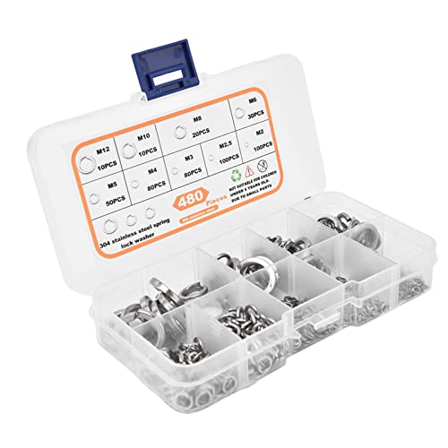 NDNCZDHC 480 �X�e�����X�|�����b�V���[�l�ߍ��킹�L�b�g�A�e��T�C�Y (M2 M3 M4 M5 M6 M8 M10 M12) �H�Ɨp���b�V���[�Z�b�g