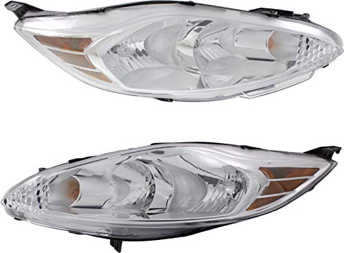 Garage-Pro Headlight Assembly Compatible with 2011-2013 Ford Fiesta Halogen - CAPA, Set of 2, Driver and Passenger Side