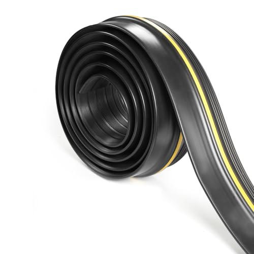 ZLLZPZD Joint Porte Entree Garage 3 m/14 mm Bas de Porte Kit Isolant Caoutchouc Seuil Universel Joint de Porte d'entrée Pour Garage, Entrepôt, Atelier, Barrière Anti-inondation,Isolation Acoustique