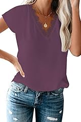 Dz# Purple Eyelash Lace Short Sleeve