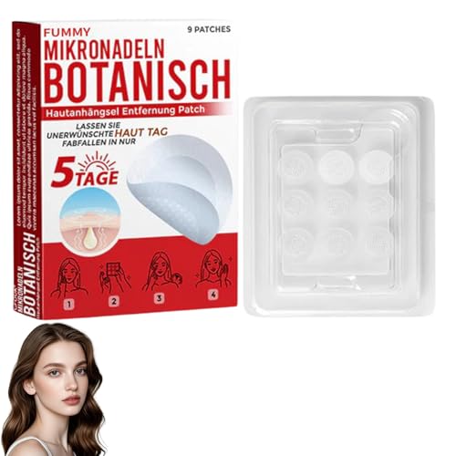 Fummy GFOUK Mikronadeln Botanisch Hautanhängsel Entfernung Patch Professional Nano-Pickel Pflaster GFOUK Mikronadeln Pflaster Micro Pickelpflaster Anti-Akne-Pflaster für alle Hauttypen (1 Stück)